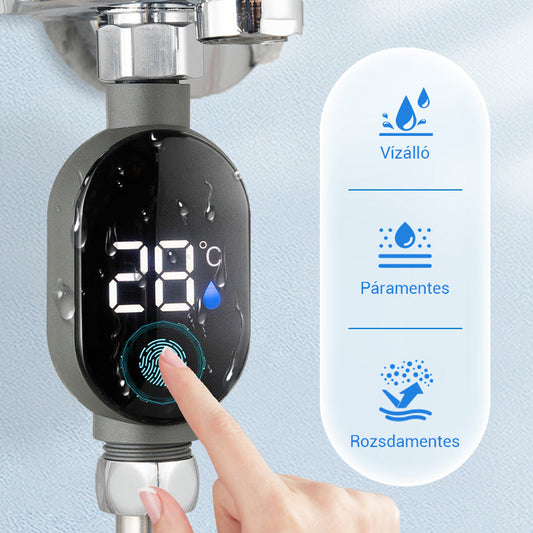 🎁🌈2+2 INGYEN🚿✅Zuhany hőmérséklet-kijelző – biztonságos fürdőzés gyerekeknek és időseknek!