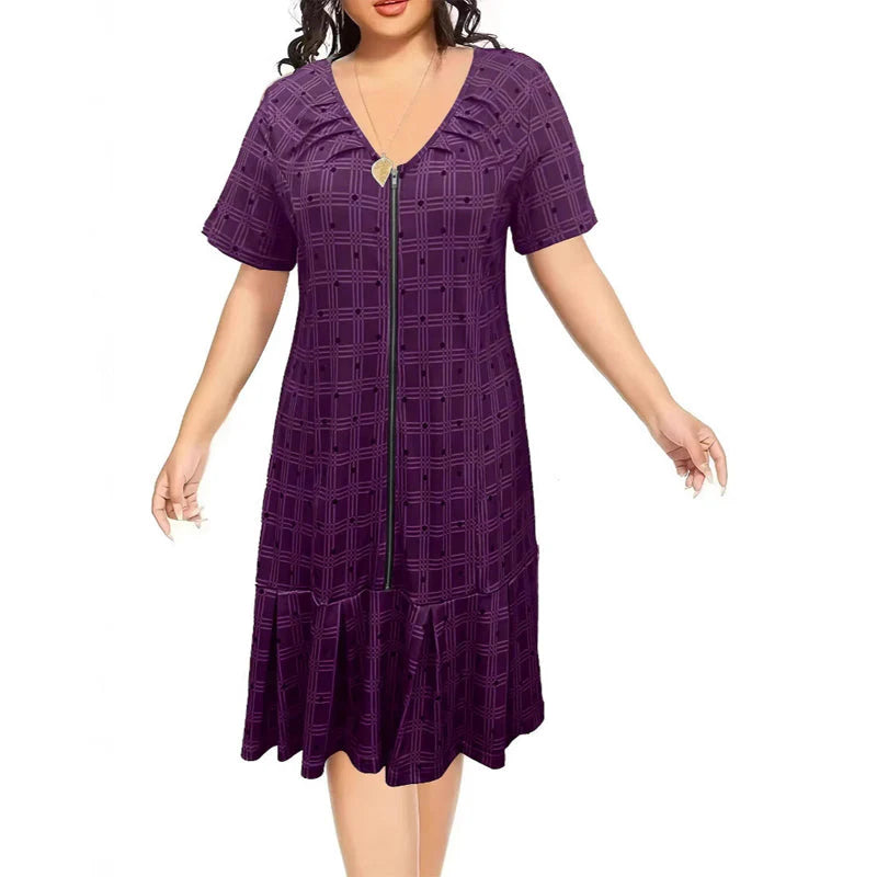 đ2026 tavaszi ĂșjdonsĂĄgokđ„50% ĂĄrcsökkentĂ©s đ Plus Size lĂ©legzĆ ruhaâš ĂllĂthatĂł V-kivĂĄgĂĄsos ruha â PlisszĂrozott ruflesz alj, nĆies Ă©s sokoldalĂș!