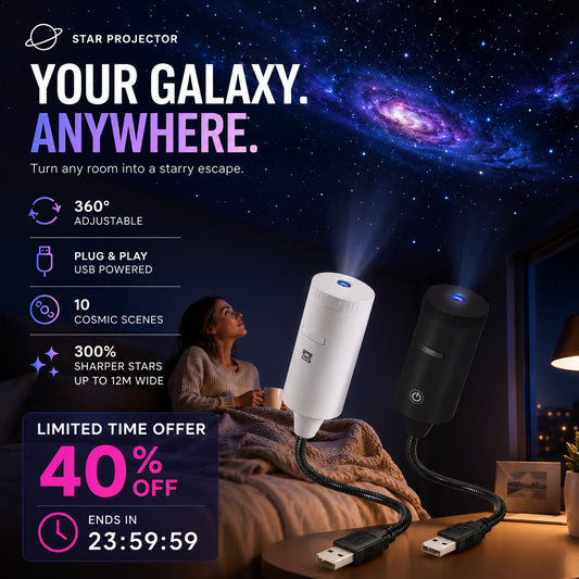 🌌 360°-ban állítható csillagprojektor – Válts 10 kozmosz világ között✨ 300%-kal élesebb kép + 35%-kal nagyobb fényerő!