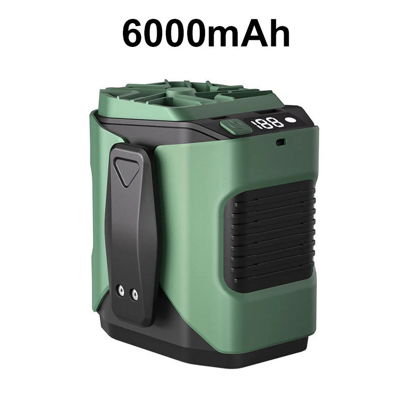 đIngyenes ajĂĄndĂ©kđŹïž SzĂ©les szögƱ hƱtĆ ventilĂĄtorđš 100 fokozatĂș nyakventilĂĄtor â 6000mAh akku + zseblĂĄmpa + töltĆ!đïž