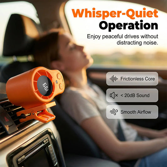 🔥1+1 ingyenes (összesen 2)🚗 Hordozható LED-es autós hűtőventilátor💨 Kétféle használatú ventilátor – Autóban és otthon is, intelligens kijelzővel!