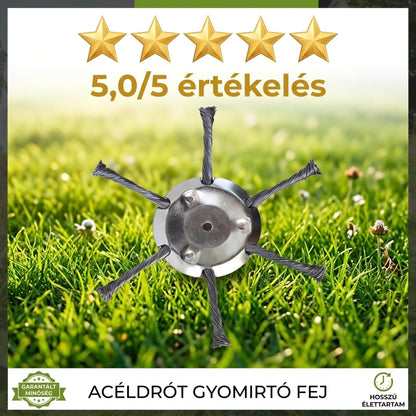 🔥1+1 ingyenes⏰Vásárold meg most🌿 Végleges megoldás a gyomok ellen: acél drótos fűnyíró fej!⚙️ A kert csodafegyvere minden terepen!