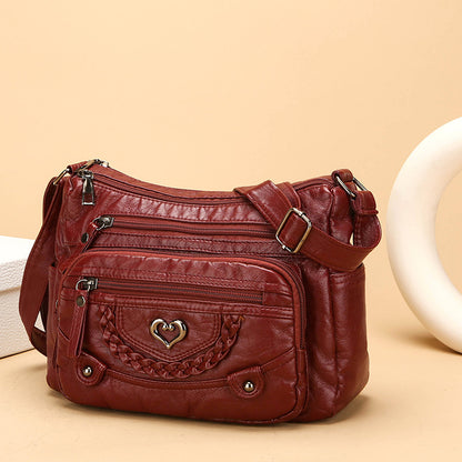 😍2026 tavaszi újdonságok👜 Többzsebű PU bőr válltáska – Praktikus rendszerezés és elegancia！