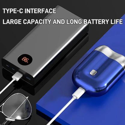 😛40%-kal csökkent⚡Férfi Elektromos Borotva – Kettős Gyűrűs Pengék + IPX7 Vízálló!