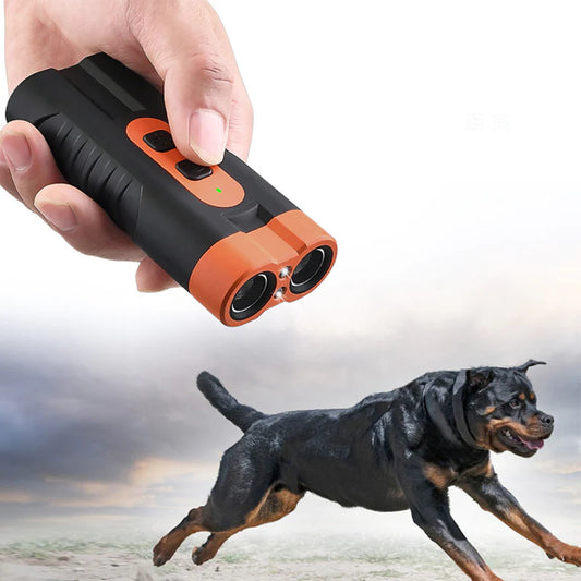 💥🎉30% árcsökkentés🐶 Hordozható kutyariasztó LED lámpával – Biztonságos védelem sétákhoz és kirándulásokhoz！