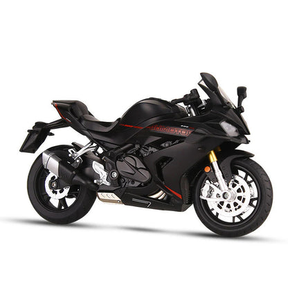 🔥Második termék féláron🏍️1:12 Skálás Motorkerékpár Modell – Interaktív Fény + Hang!