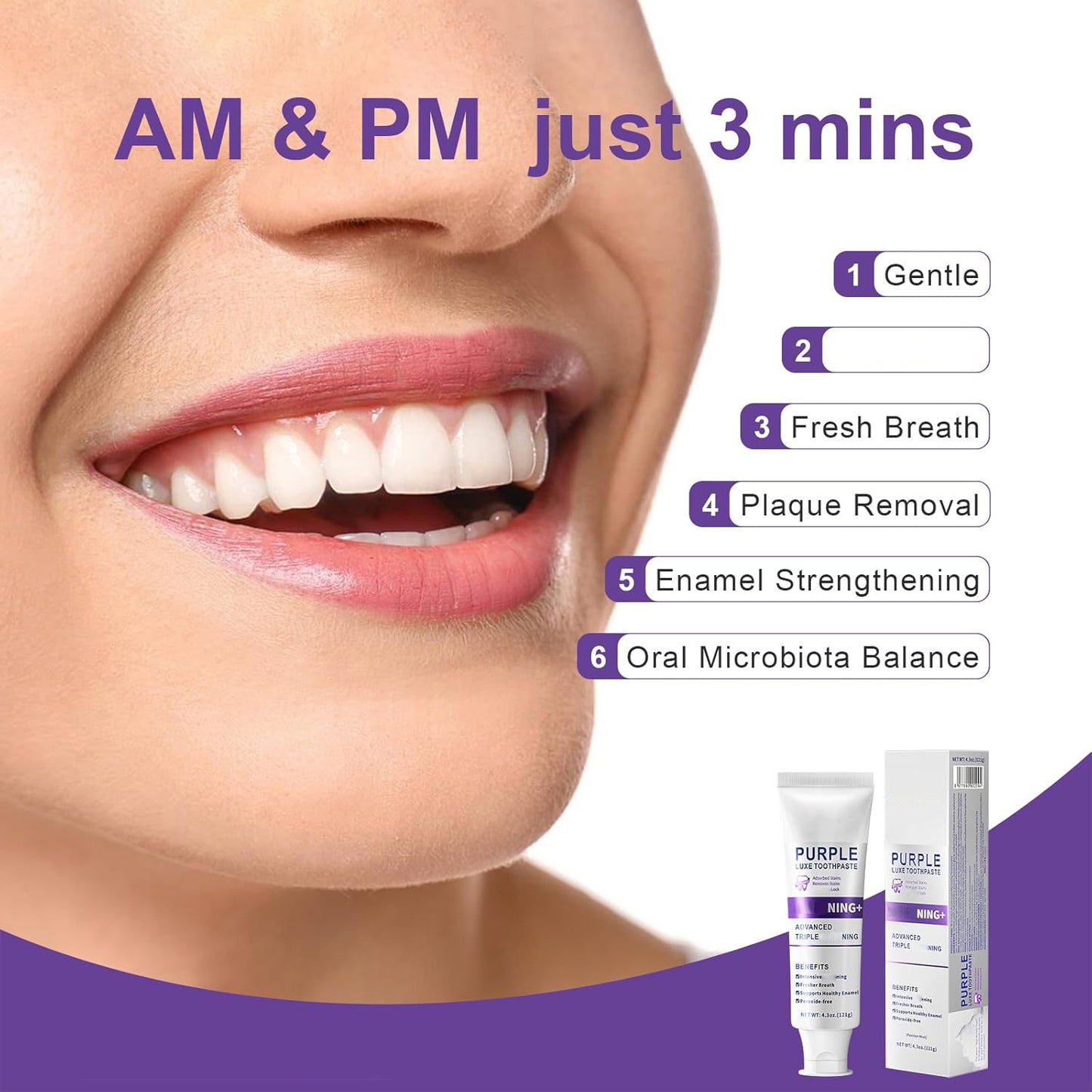 🔥Vásárolj egyet, kapsz egyet ingyen🦷 PURPLE Luxe Toothpaste: Életrehozod a Fehér Fogakat – 3 Percben!
