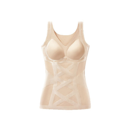 👚Bezešvý Formáló Top – Integrált Melltartó + X-alakú Derékfókusz!