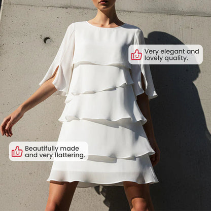 😜40% árcsökkentés🎁Ingyenes ajándék-Gyönyörű nyaklánc🌸Környakú réteges elegáns ruha – Kényelem és sokoldalúság minden napra!