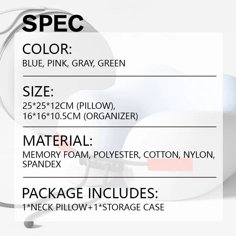 🔝69% kedvezmény✈️ Utazási Nyakpárna – NASA Hab! 360° Beállítható & Összecsukható!