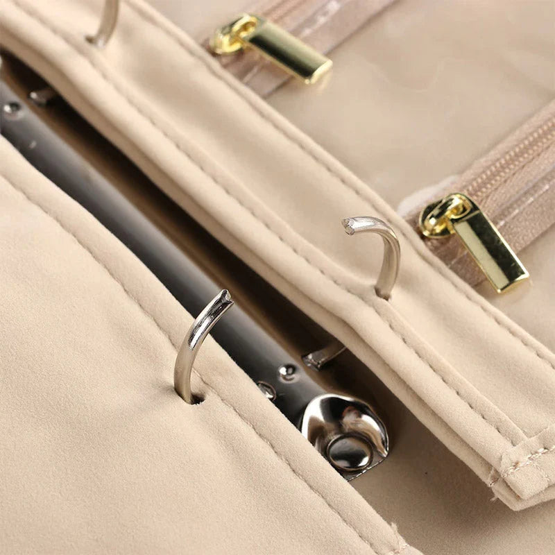 💎Elegáns Ékszer Tárolótáska – PU Bőr + Több Rékeszes!