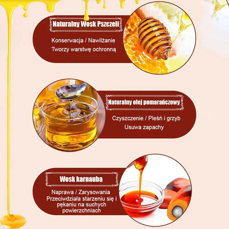 🔥1 vásárol 1 ingyen kap🌳Természetes Méhviaszos Faápoló – Bútorok Újraélesztése + Fényesítés!