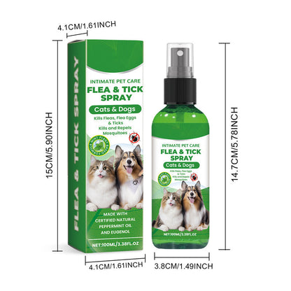 🔥1+1 ingyenes🌿Természetes bolha- és kullancsirtó spray🐾Borsmenta és teafaolajos kártevőriasztó spray – Nyugtatja az irritált bőrt, széles spektrumú védelem!