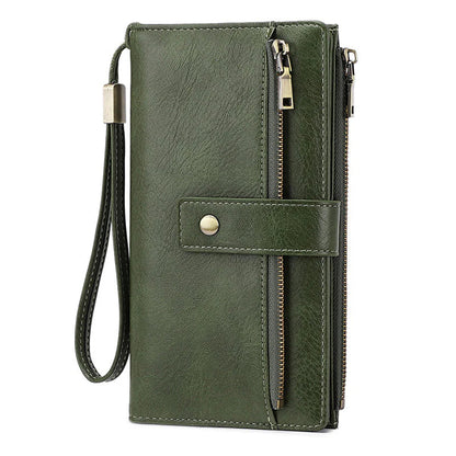 👍Legkelendőbb pénztárca👜Retro RFID-blokkoló pénztárca – tartós PU bőr + több rekesz!