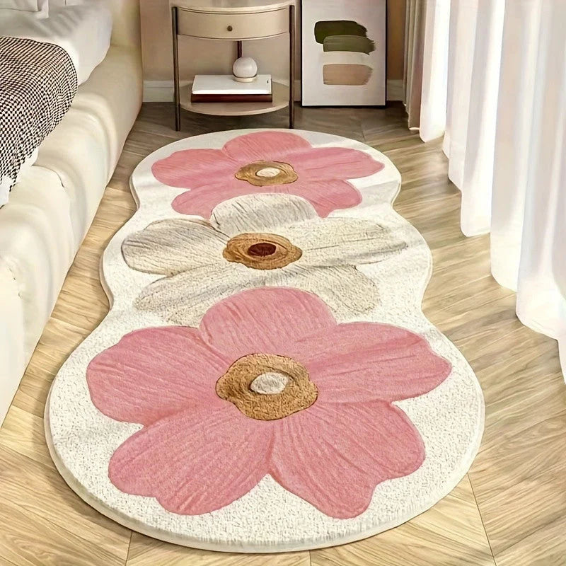 😊55% kedvezmény az eredeti árból✨🌸 Virágmintás szőnyeg – Puha és csúszásmentes –Luxus kényelem a lakásban!