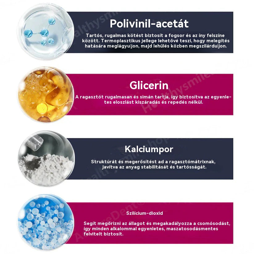 😍60%-kal csökkent🔥1 vásárol 1 ingyen kap🦷Hőre Aktiválódó! Egyedi Illeszkedés + Cinkmentes, Gyengéd Formula!
