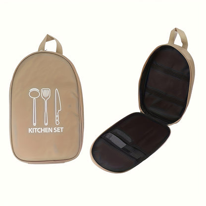 😋1 vásárol 1 ingyen kap🏕️Kültéri konyhai eszközök táskája – Oxford szövet + nagy kapacitás!