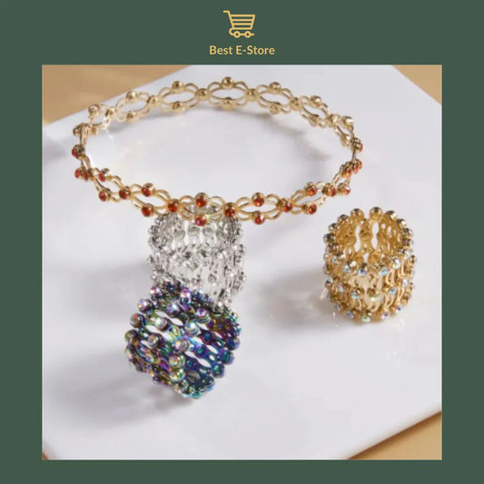 🔝Legkelendőbb kiegészítők✨2 az 1-ben átalakítható karkötőgyűrű – csillogó CZ + állítható méret!