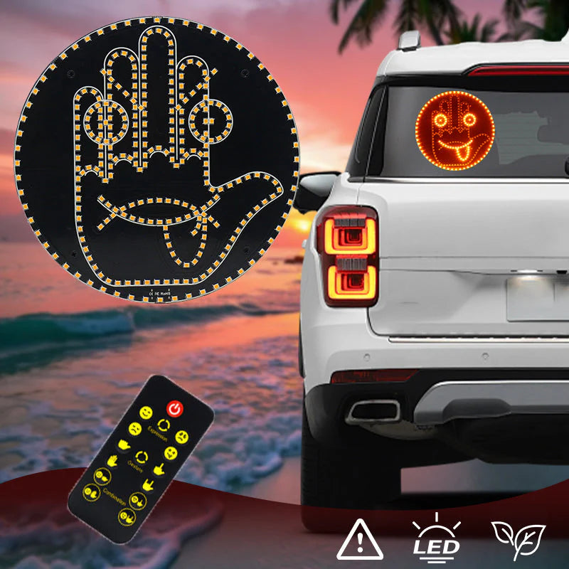 😀Vásárolj 1 kapsz 1 ingyen🚗 Autó LED Tábla – 8 Kifejezés! Ne Dudálj, Szintet Lépj!