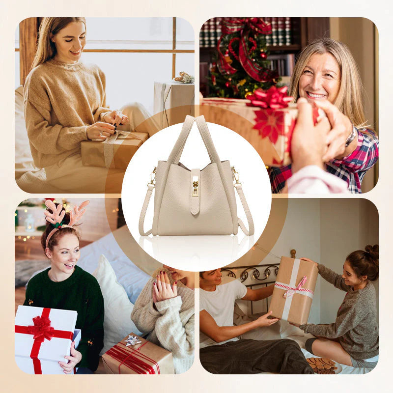 😜40% árcsökkentés 👜 Prémium vödrös kézitáska✨ Nagy kapacitású női műbőr táska – Állítható pánt, egyedi stílus minden alkalomra！