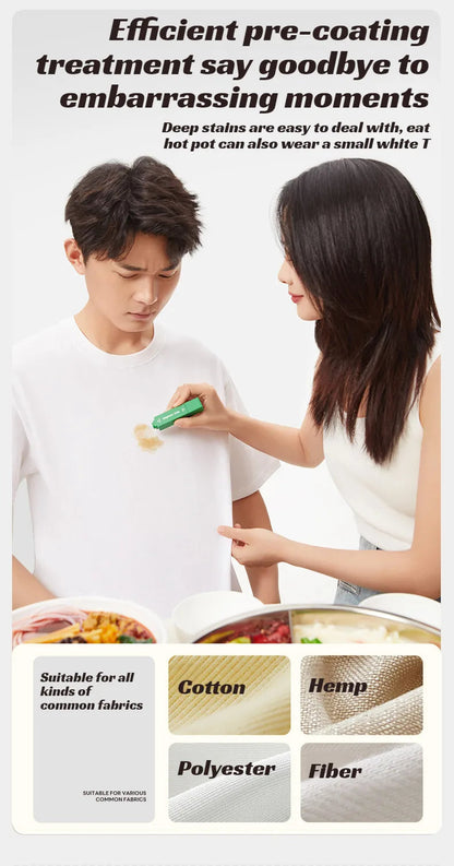 🧼Azonnali folttisztítás, nincs többé kínos helyzet! Gyorsan eltávolítja a zsír-, szósz- és rúzsfoltokat!
