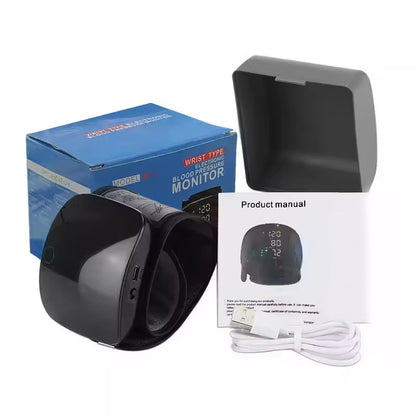 🤩Az ár 30 százalékkal csökkent🩺1-Touch csukló vérnyomásmérő: USB-ről tölthető és hangjelzéssel!