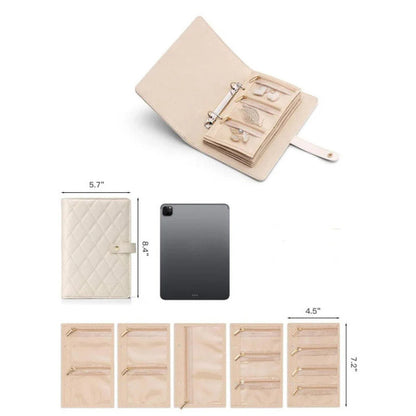 💎Elegáns Ékszer Tárolótáska – PU Bőr + Több Rékeszes!