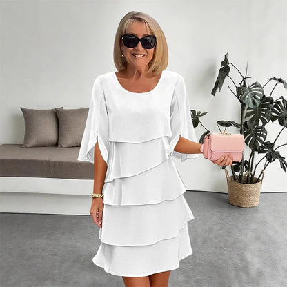 😜40% árcsökkentés🎁Ingyenes ajándék-Gyönyörű nyaklánc🌸Környakú réteges elegáns ruha – Kényelem és sokoldalúság minden napra!