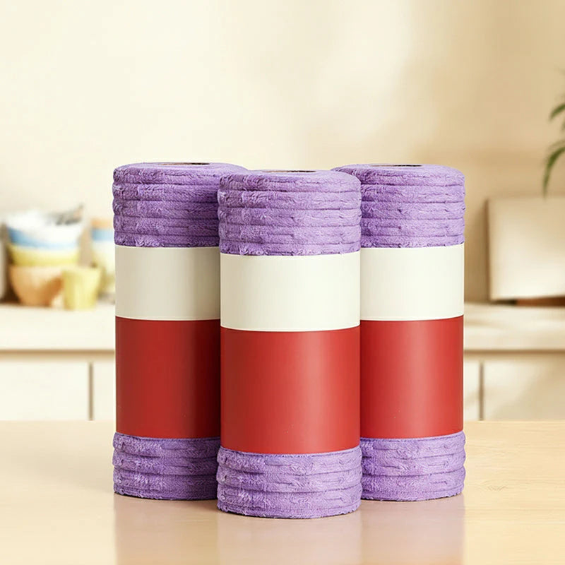 🔥12 db+8 db ingyenes💜Letéphető tisztító kendő 🧽Mikroszál tisztítótekercs 25×25 cm – Bordázott szerkezet, ultra nedvességelnyelő karcmentes törlőkendő!