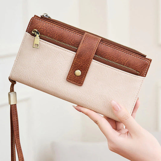 👍Legkelendőbb pénztárca👜Retro RFID-blokkoló pénztárca – tartós PU bőr + több rekesz!