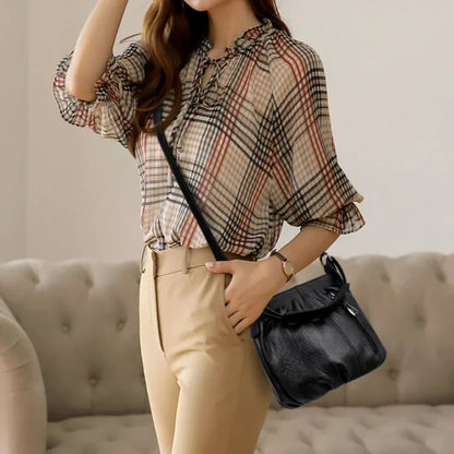 😜30% árcsökkentés🔥2026 Új modell👜Mékké Bőrzsákos Táska – Plisált Design + Kettős Funkció!