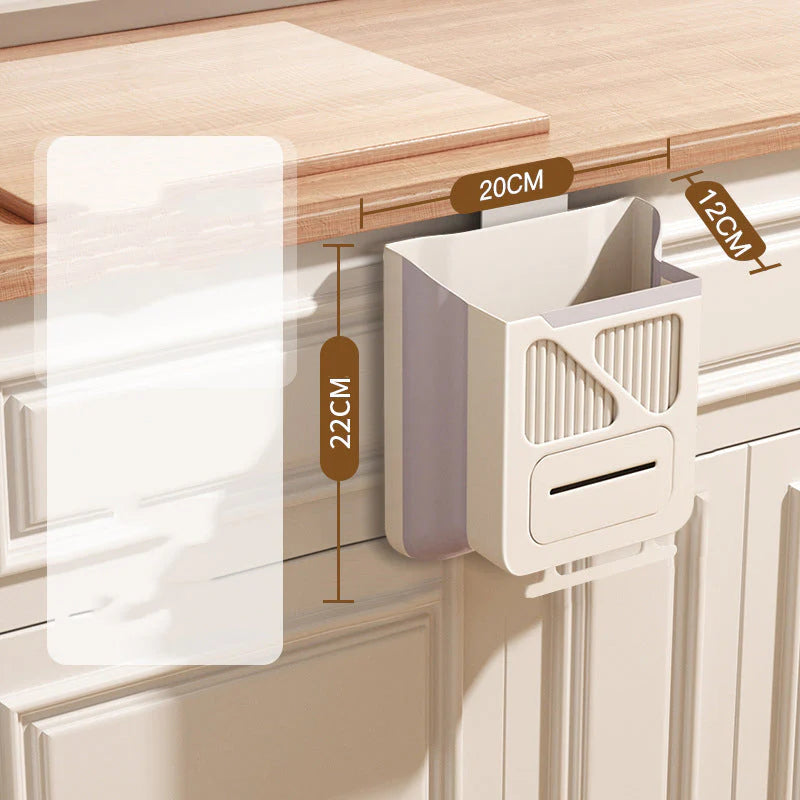 👍Két 2 egy áráért🧺Fali rögzíthető összecsukható szemetes – Nem kell lehajolni + 10 literes nagy űrtartalom!