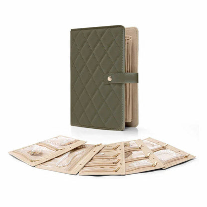 💎Elegáns Ékszer Tárolótáska – PU Bőr + Több Rékeszes!